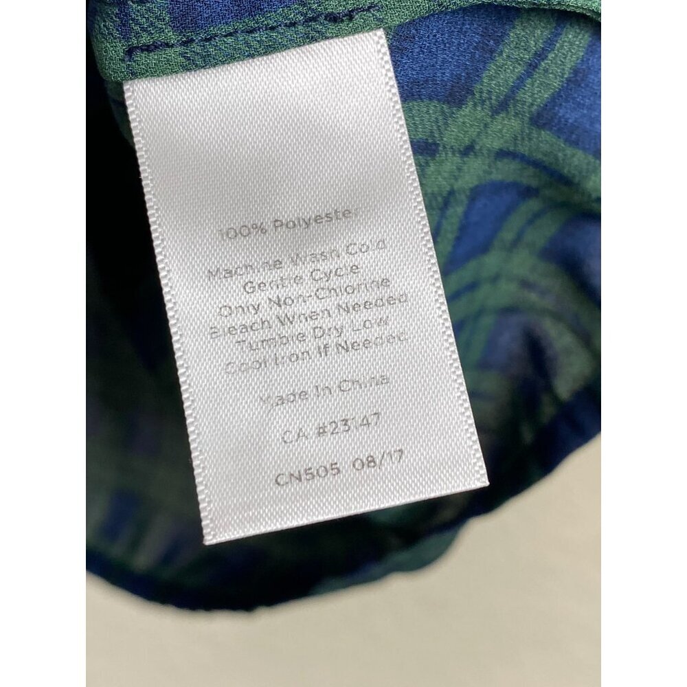 Talbots Green Plaid Elastic Off Shoulder Long Sleeve Top Size Small Holiday - Picture 4 of 11